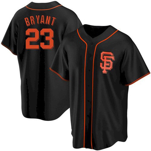 San Francisco Giants #23 Kris Bryant Black MWATKINS Cool Base Jersey