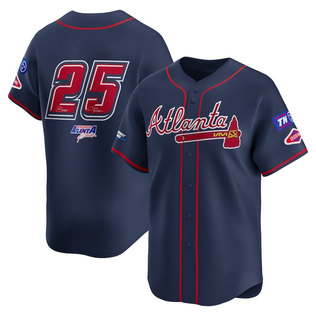 Atlanta Braves #25 Navy MWATKINS 2025 Speedway Classic Alternate Limited Jersey