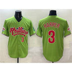 Philadelphia Phillies #3 Bryce Harper Light Green MWATKINS Phanatic Limited Stitched Jersey