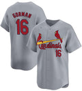 St. Louis Cardinals #16 Nolan Gorman Gray MWATKINS 2024 Away Limited Stitched Jersey