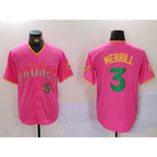 San Diego Padres #3 Jackson Merrill Pink MWATKINS Player Number Fashion Jersey 2