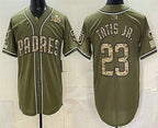 San Diego Padres #23 Fernando Tatis Jr Olive MWATKINS 2026 Armed Forces Day Jersey