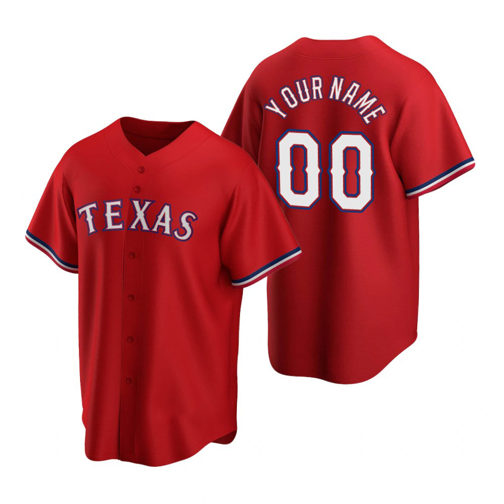 Custom Texas Rangers Red MWATKINS 2020 Stitched Cool Base Jersey