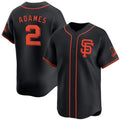 San Francisco Giants #2 Willy Adames Black MWATKINS 2024 Black Alternate Limited Stitched Jersey