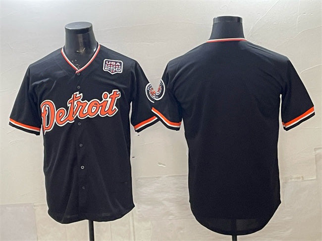 Detroit Tigers Blank Navy MWATKINS 2026 Alternate USA 250' Patch Vapor Premier Limited Stitched Jersey