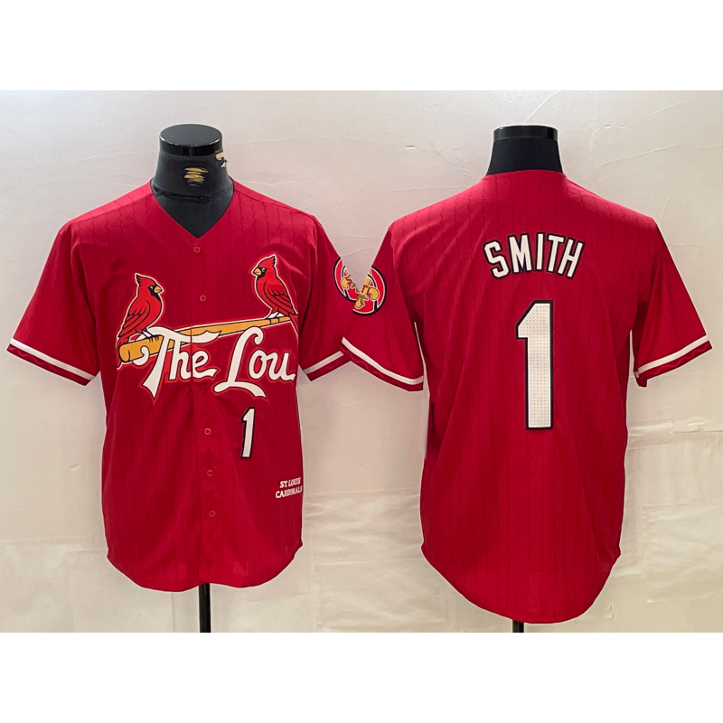 St. Louis Cardinals #1 Ozzie Smith Red MWATKINS 2024 City Connect Limited Stitched Jersey