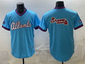 Atlanta Braves Team Big Logo Powder Blue MWATKINS 2026 City Connect Stadium Stitched Jersey