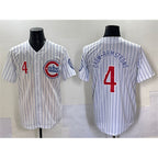 Chicago Cubs #4 Pete Crow-Armstrong White MWATKINS Pinstripe 2nd Alternate Limited Stitched Jersey