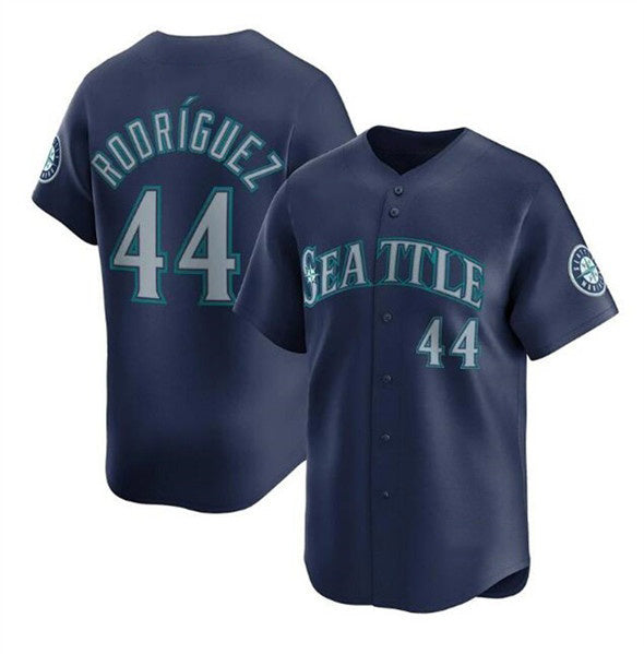 Seattle Mariners #44 Julio Rodr¨ªguez Navy MWATKINS Limited Stitched Jersey