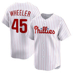 Philadelphia Phillies #45 Zack Wheeler White MWATKINS Home Limited Player Jersey