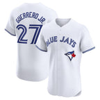 Toronto Blue Jays #27 Vladimir Guerrero Jr. White MWATKINS Home Elite Player Jersey