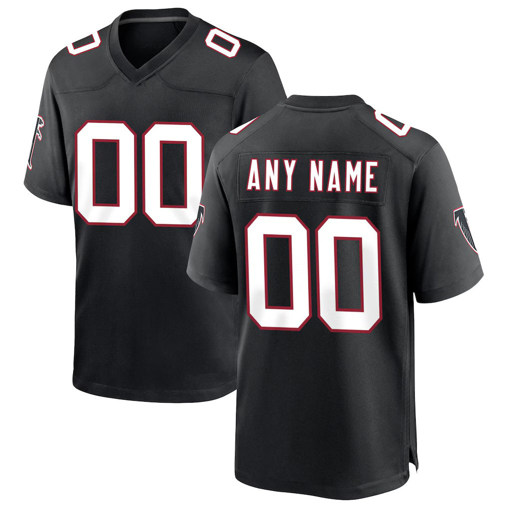 Custom A.Falcons Black MWATKINS Throwback Game Jersey