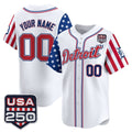 Custom Detroit Tigers America 250 Edition Vapor Premier Limited White MWATKINS Stitched Jerseys