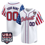 Custom Detroit Tigers America 250 Edition Vapor Premier Limited White MWATKINS Stitched Jerseys