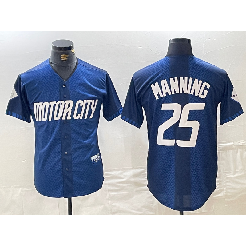Detroit Tigers #25 Matt Manning 2024 Navy MWATKINS City Connect Cool Base Limited Stitched Jersey