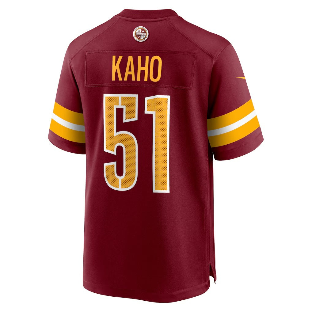 W.Commanders #51 Ale Kaho Burgundy MWATKINS Team Game Jersey