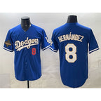 Los Angeles Dodgers #8 Enrique Hernandez Royal MWATKINS 2025 World Series Champions Patch Limited Stitched Jersey