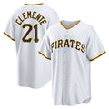 Pittsburgh Pirates #21 Roberto Clemente White MWATKINS Home Replica Player Name Jersey
