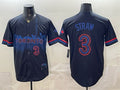 Toronto Blue Jays #3 Myles Straw Navy MWATKINS 2024 City Connect Limited Stitched Jersey