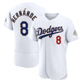 Los Angeles Dodgers #8 Enrique Hernandez White MWATKINS 2026 Gold Collection Authentic Jersey