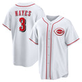 Cincinnati Reds #3 Ke'Bryan Hayes White MWATKINS Home Replica Jersey