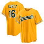 Oakland Athletics #16 Nick Kurtz Gold MWATKINS Alternate Stadium Jersey