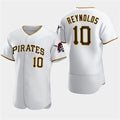 Pittsburgh Pirates #10 Bryan Reynolds White MWATKINS Home Flex Base Jersey