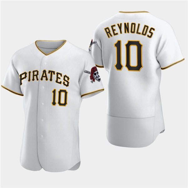 Pittsburgh Pirates #10 Bryan Reynolds White MWATKINS Home Flex Base Jersey