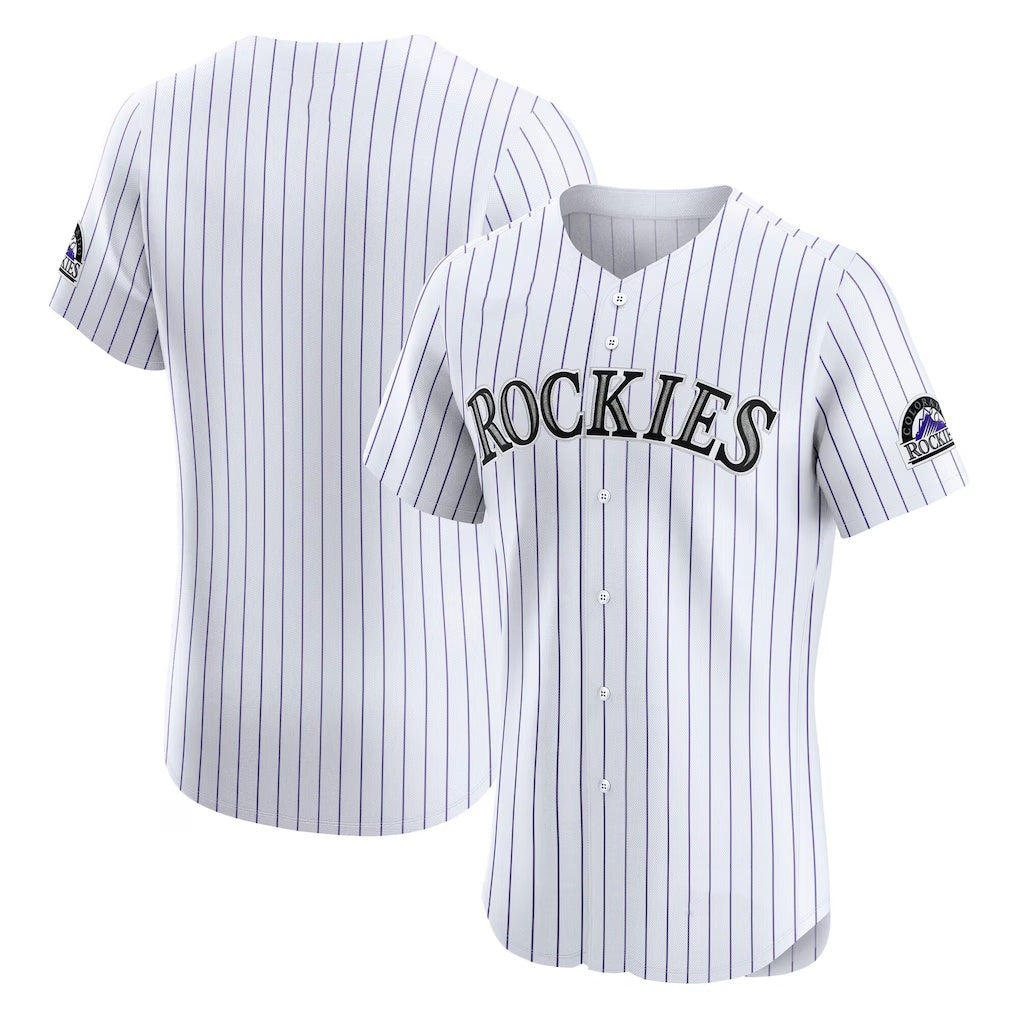 Colorado Rockies White MWATKINS Home Elite Jersey