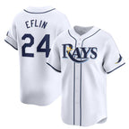 Tampa Bay Rays #24 Zach Eflin White MWATKINS Home Limited Stitched Jersey