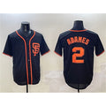 San Francisco Giants #2 Willy Adames Black MWATKINS Cool Base Stitched Jersey