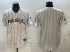 Philadelphia Phillies Blank Cream MWATKINS Pinstripe Gothic Vapor Limited Stitched Jersey