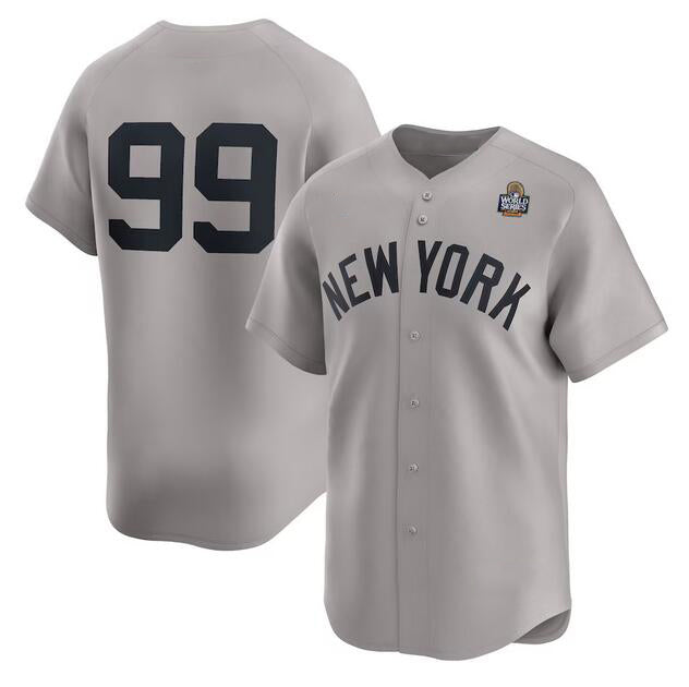 New York Yankees #99 Aaron Judge Gray MWATKINS 2024 World Series Limited Stitched Jersey