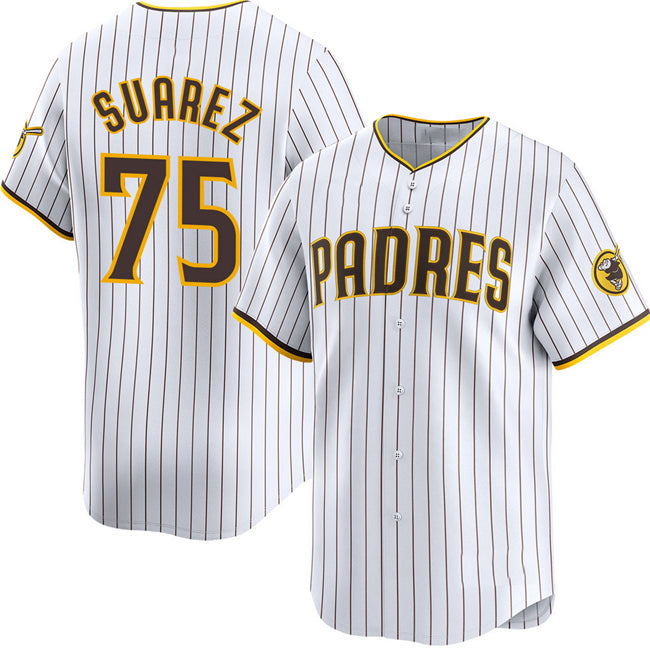 San Diego Padres #75 Robert Suarez White MWATKINS 2024 Home Limited Stitched Jersey