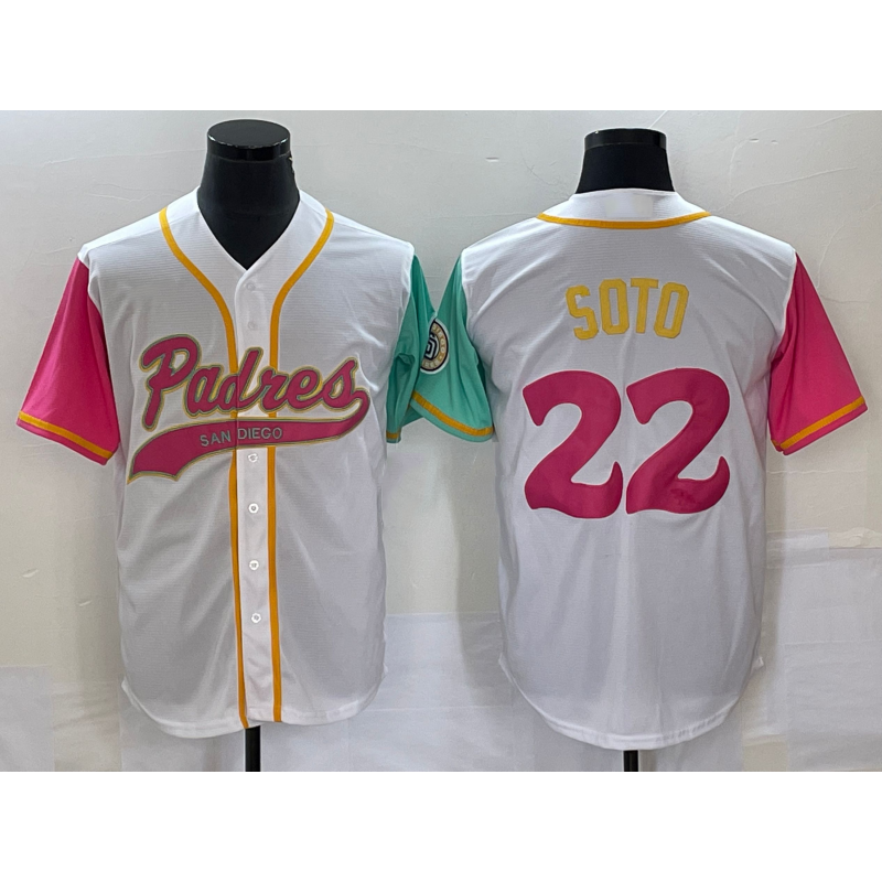 San Diego Padres #22 Juan Soto White MWATKINS NEW 2023 City Connect Cool Base Stitched Jersey 2