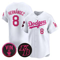 Los Angeles Dodgers #8 Enrique Hernandez White MWATKINS 2026 Mother¡¯s Day Vapor Premier Limited Stitched Jersey