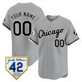Custom Chicago White Sox 2024 Jackie Robinson Patch Vapor Premier Limited Jersey ¨C Gray MWATKINS