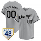 Custom Chicago White Sox 2024 Jackie Robinson Patch Vapor Premier Limited Jersey ¨C Gray MWATKINS