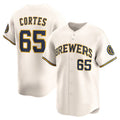 Milwaukee Brewers #65 Nestor Cortes Cream MWATKINS Home Limited Player Jersey