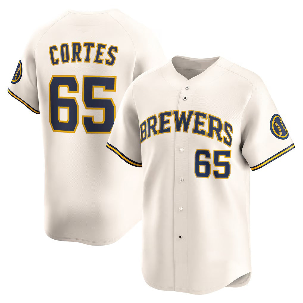 Milwaukee Brewers #65 Nestor Cortes Cream MWATKINS Home Limited Player Jersey