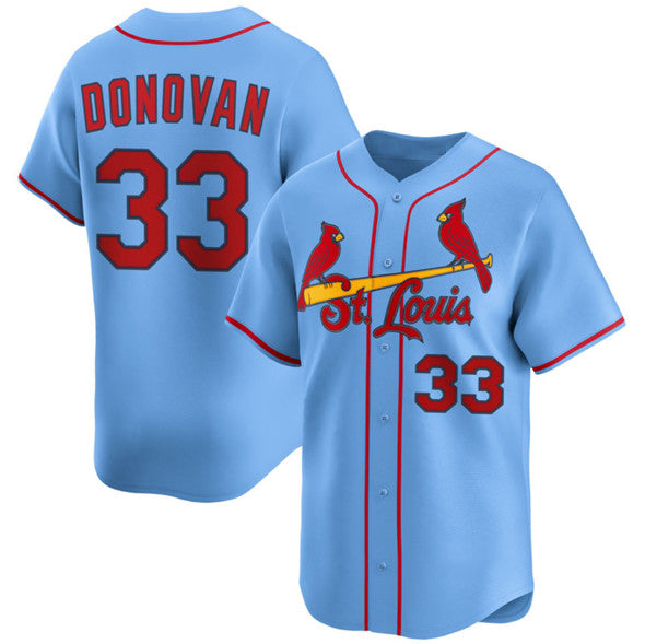 St. Louis Cardinals #33 Brendan Donovan Blue MWATKINS Alternate Limited Stitched Jersey