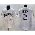 New York Yankees #2 Derek Jeter White MWATKINS 'Gothic Legacy Edition' Vapor Premier Limited Stitched Jersey