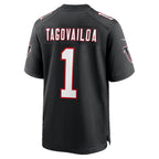 A.Falcons #1 Tua Tagovailoa Black MWATKINS Alternate Game Jersey