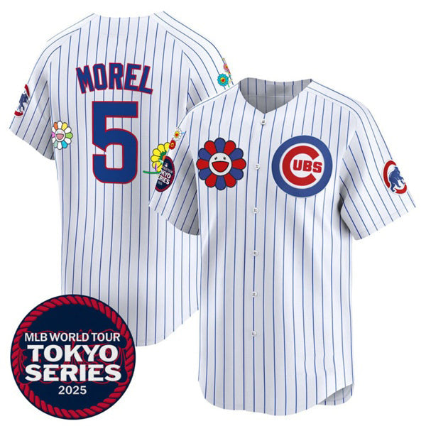 Chicago Cubs #5 Christopher Morel White MWATKINS 2025 Tokyo Series Limited Stitched Jersey