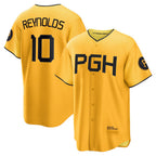 Pittsburgh Pirates #10 Bryan Reynolds Gold MWATKINS City Connect Replica Player Jersey