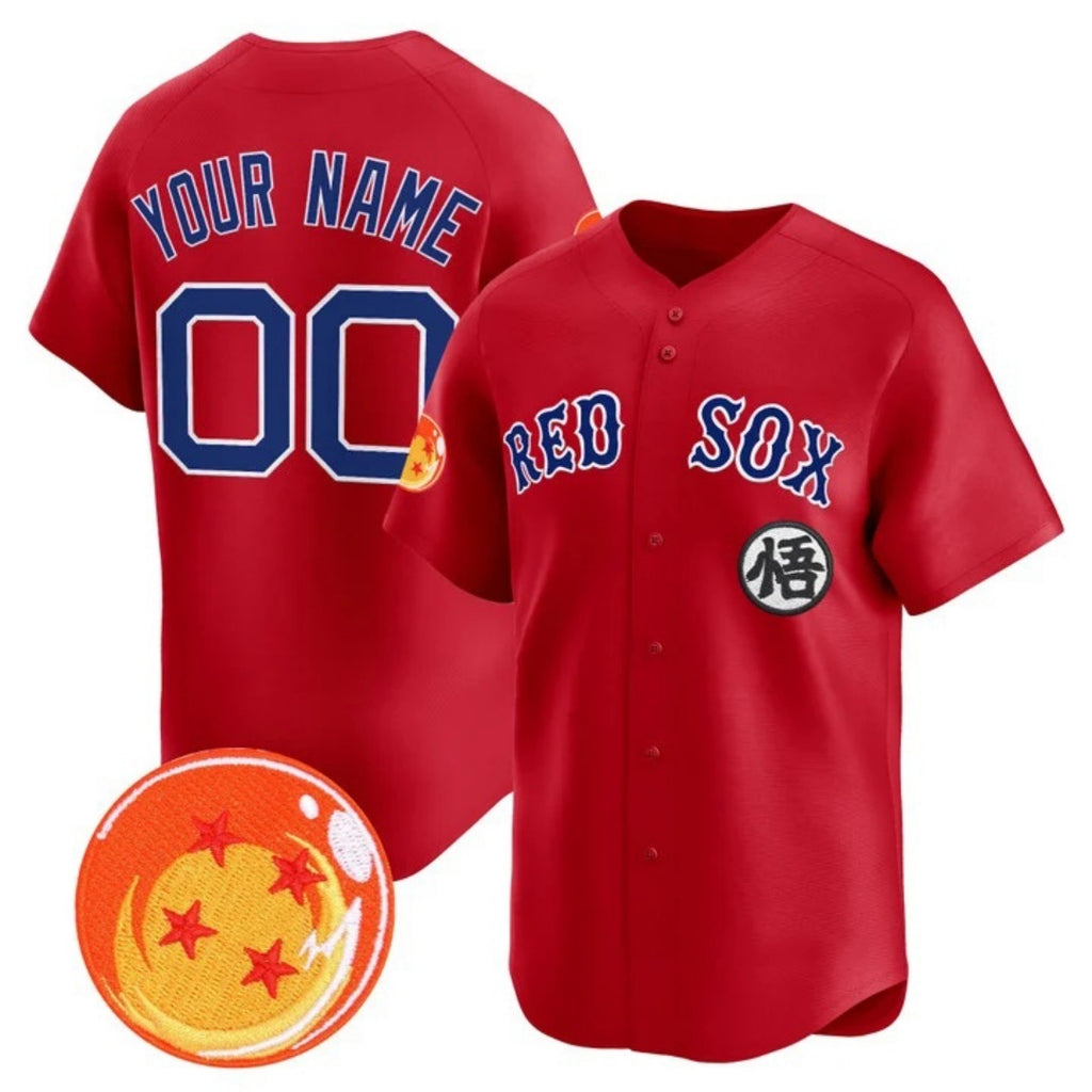 Custom Boston Red Sox x Dragon Ball Red MWATKINS Vapor Premier Limited Jersey - All Stitched