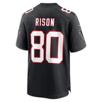 A.Falcons #80 Andre Rison Black MWATKINS Retired Player Jersey