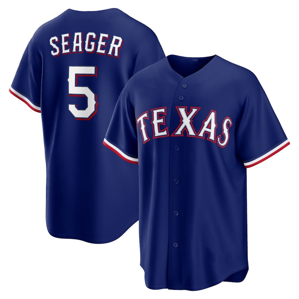Texas Rangers #5 Corey Seager Royal MWATKINS Alternate 2 Replica Jersey