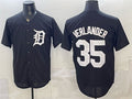Detroit Tigers #35 Justin Verlander Black MWATKINS Limited Stitched Jersey