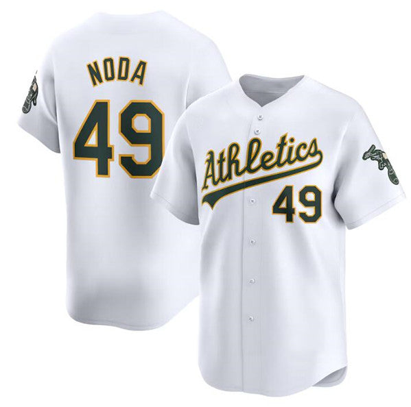 Oakland Athletics #49 Ryan Noda White MWATKINS Home Limited Stitched Jersey